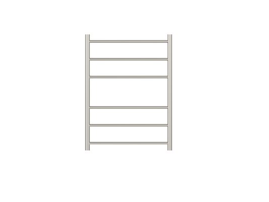 Avid 6 Bar Heated Towel Rail - Brushed Nickel