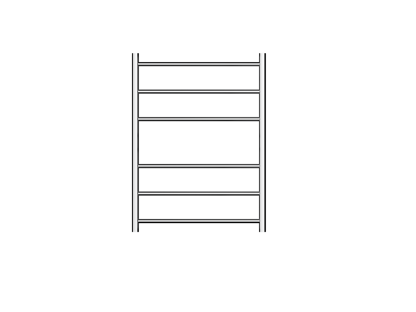 Avid 6 Bar Heated Towel Rail - Chrome