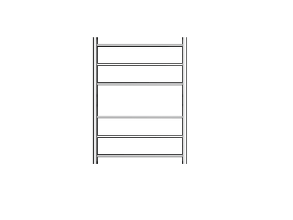 Avid 6 Bar Heated Towel Rail - Chrome