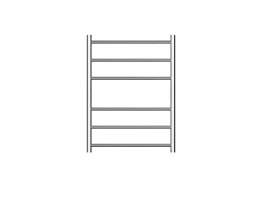 Avid 6 Bar Non Heated Towel Rail - Chrome