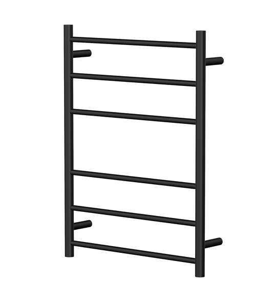 Avid 6 Bar Heated Towel Rail - Matte Black