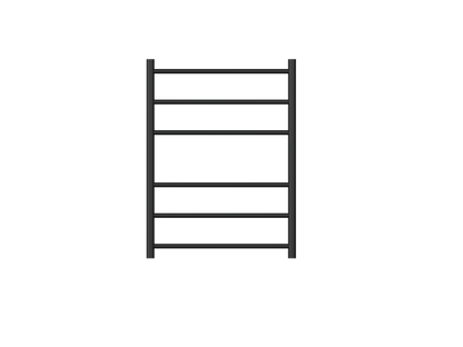 Avid 6 Bar Heated Towel Rail - Matte Black
