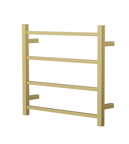 Spirit 4 Bar Heated Towel Rail - Brushed Brass