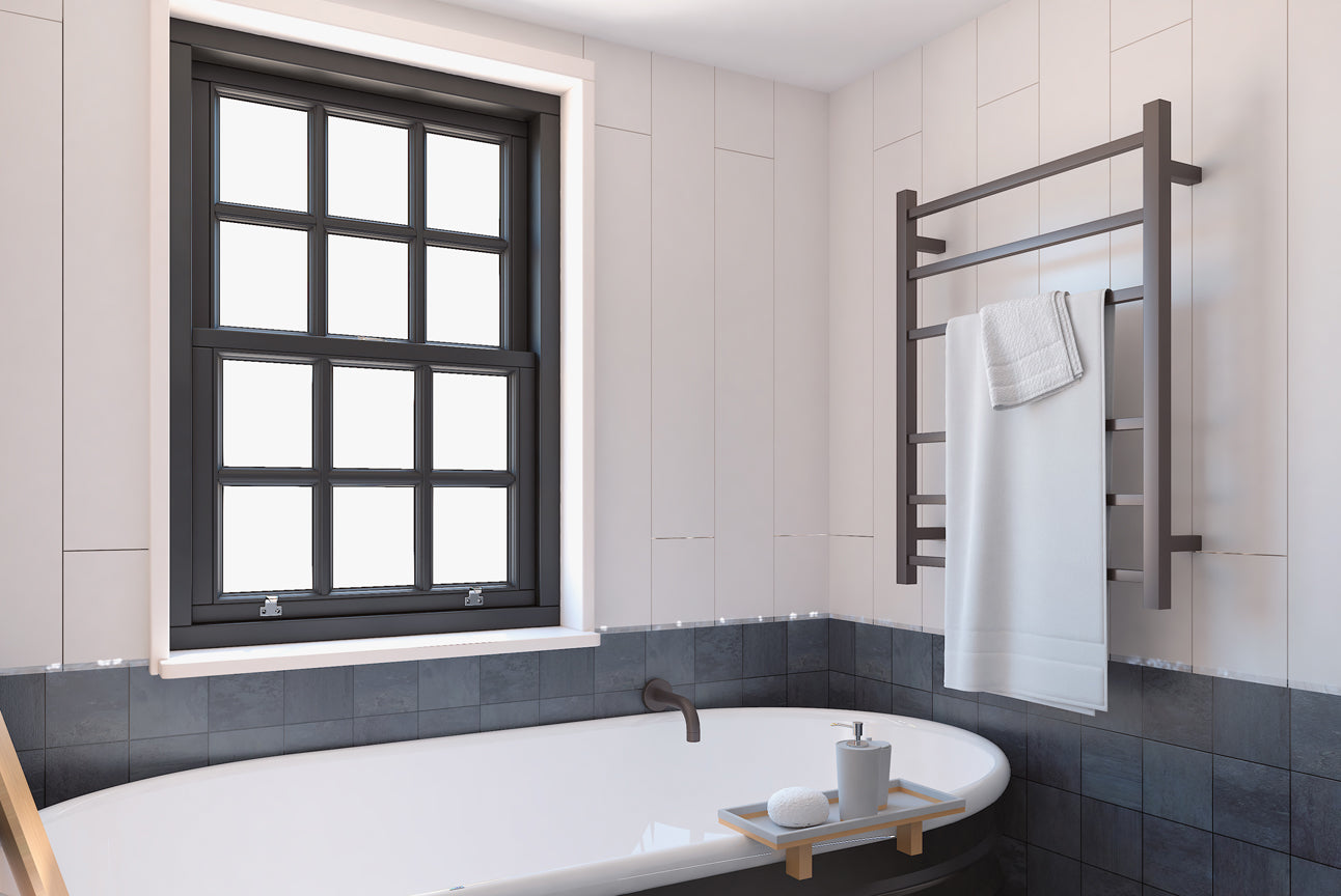 Spirit 6 Bar Heated Towel Rail - Gunmetal