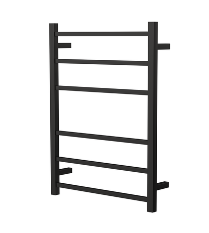 Spirit 6 Bar Heated Towel Rail - Matte Black