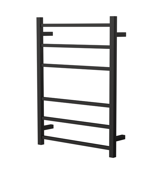 Spirit 6 Bar Heated Towel Rail - Matte Black