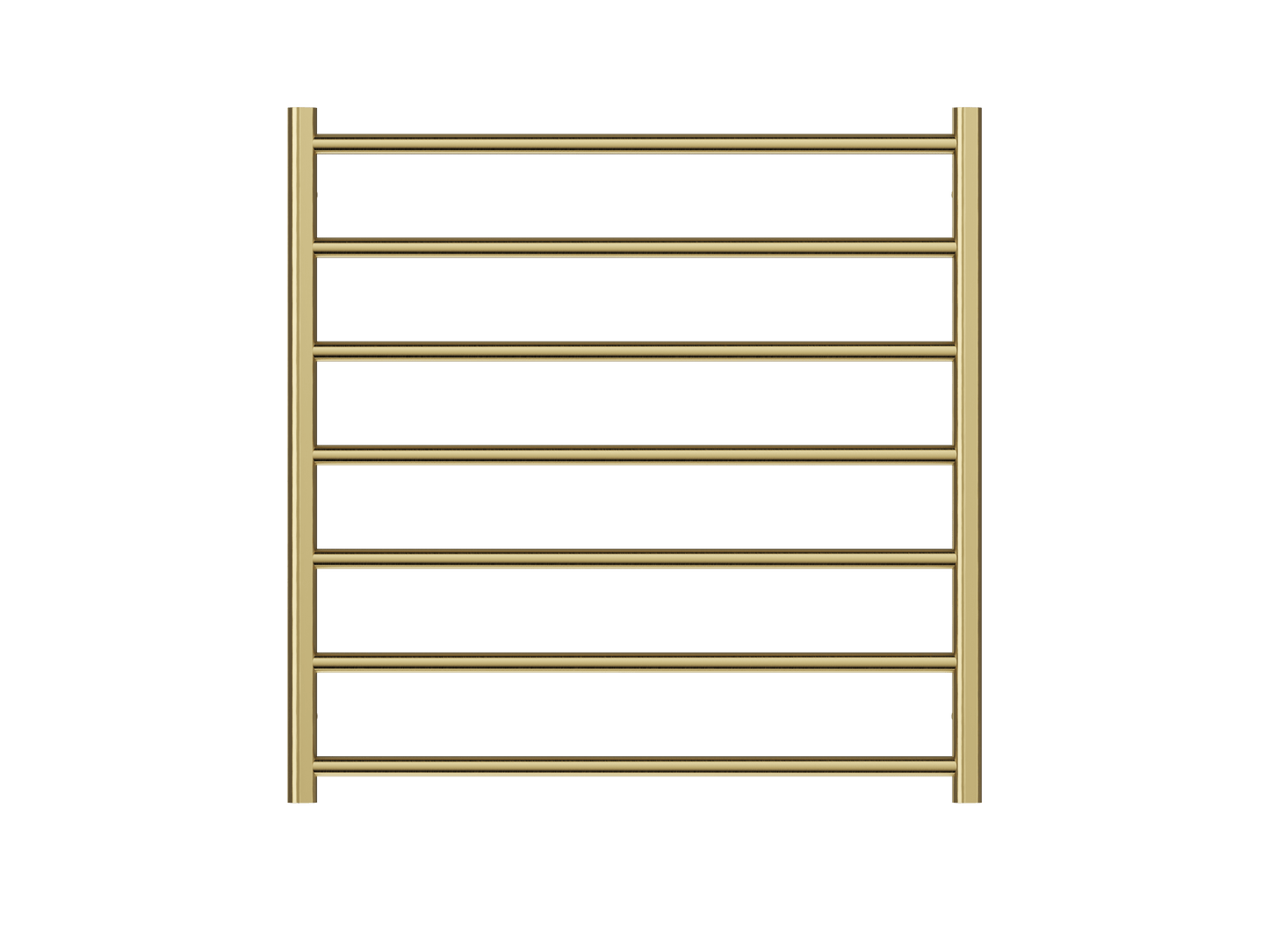 Allegra 7 Bar Heated Towel Rail - Brushed Brass