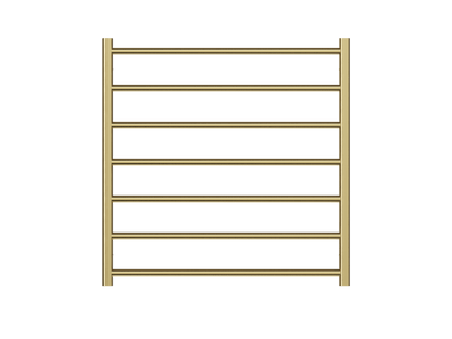Allegra 7 Bar Heated Towel Rail - Brushed Brass