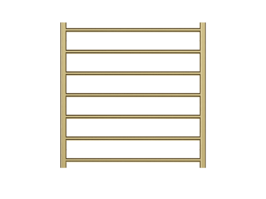 Allegra 7 Bar Heated Towel Rail - Brushed Brass