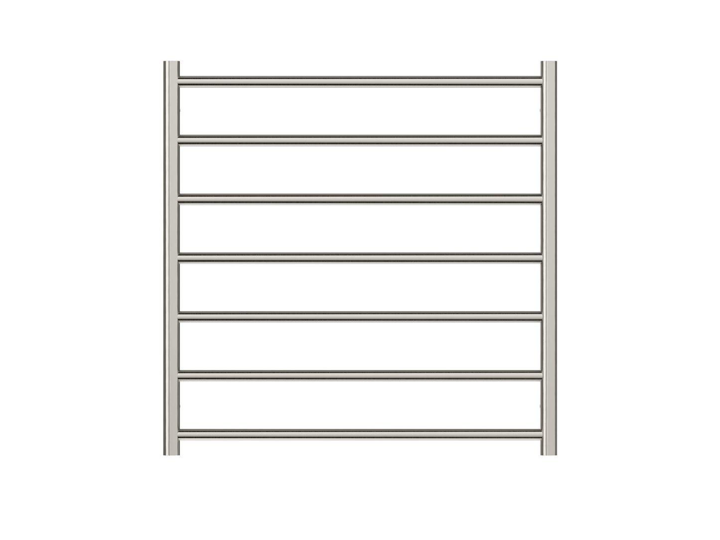 Allegra 7 Bar Heated Towel Rail - Brushed Nickel