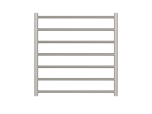 Allegra 7 Bar Heated Towel Rail - Brushed Nickel