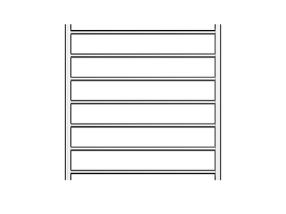 Allegra 7 Bar Heated Towel Rail - Chrome