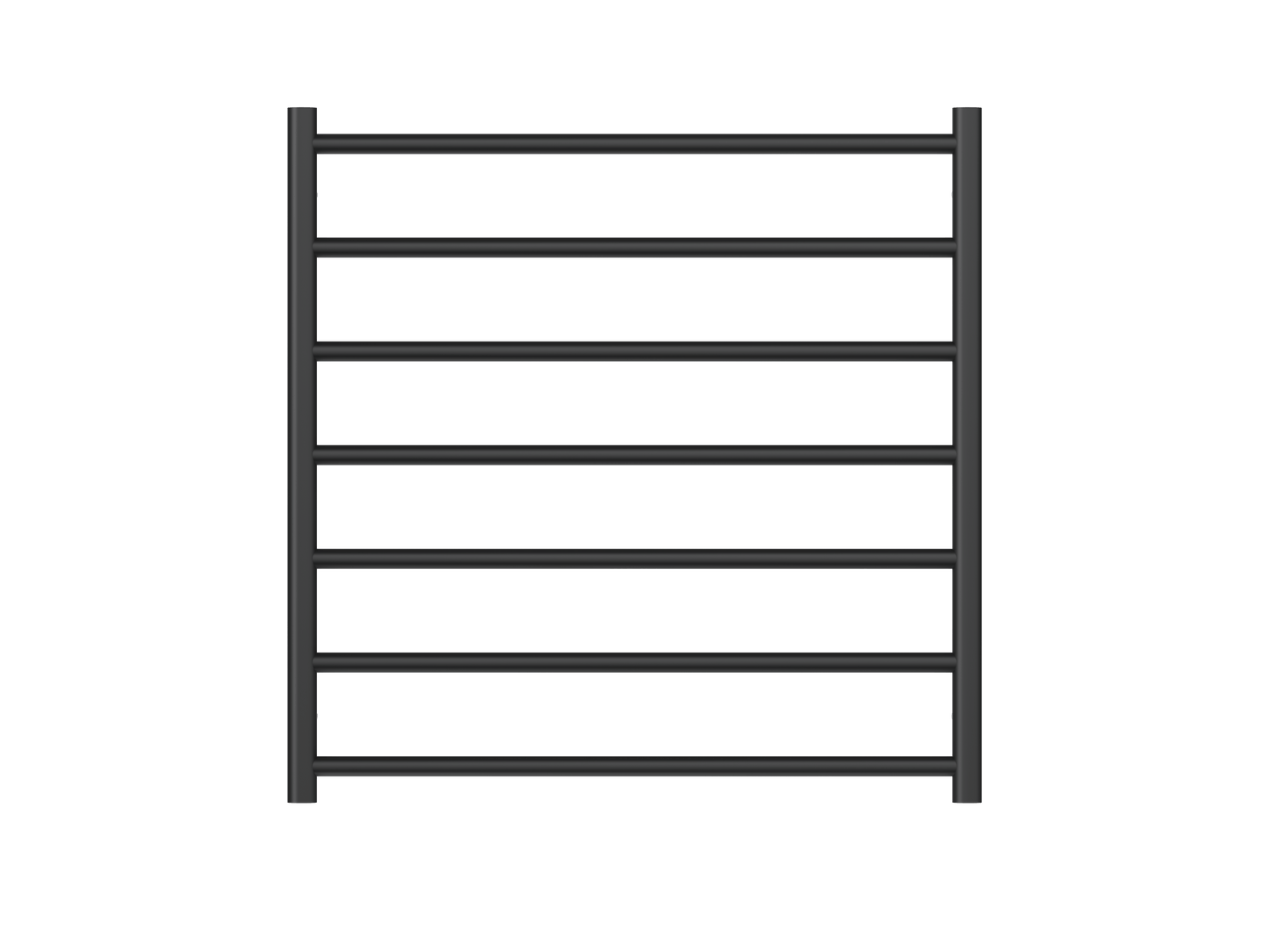 Allegra 7 Bar Heated Towel Rail - Matte Black