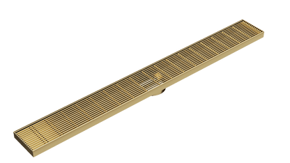 Ezyflow 900mm Heelguard Linear Waste DN89 - Brushed Brass