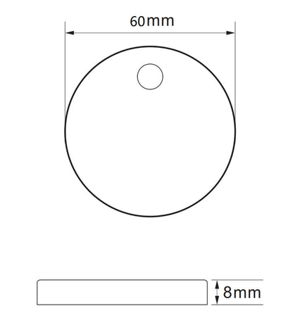 60mm Round Hinge cover of Toilet Seat Cover - Brushed Nickel