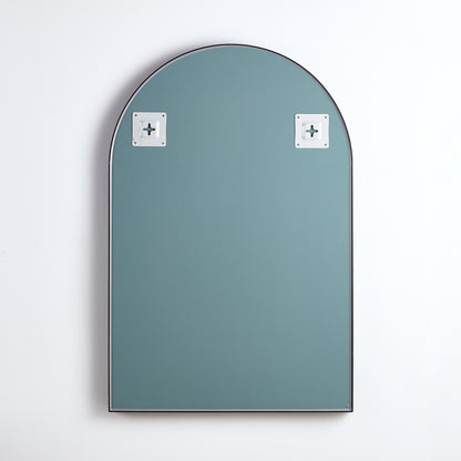 600mm Aura Arch Aluminum Framed Mirror - Brushed Nickel