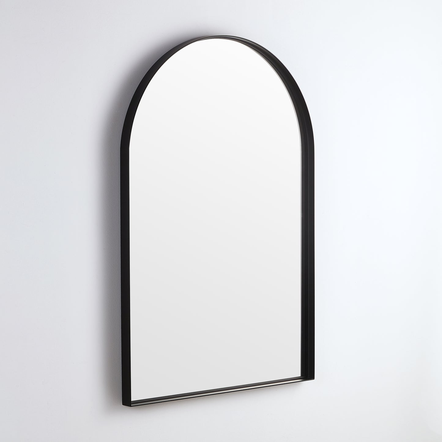 600mm Aura Arch Aluminum Framed Mirror - Brushed Nickel