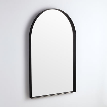 600mm Aura Arch Aluminum Framed Mirror - Matte Black