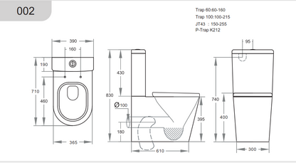 Stella Rimless Back-to-Wall Toilet Suite - Gloss White