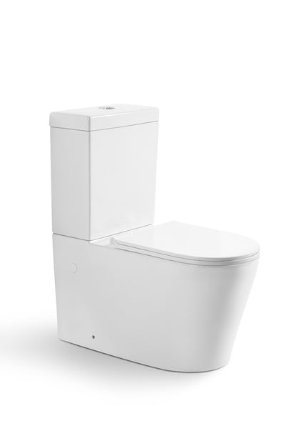 Stella Rimless Back-to-Wall Toilet Suite - Gloss White
