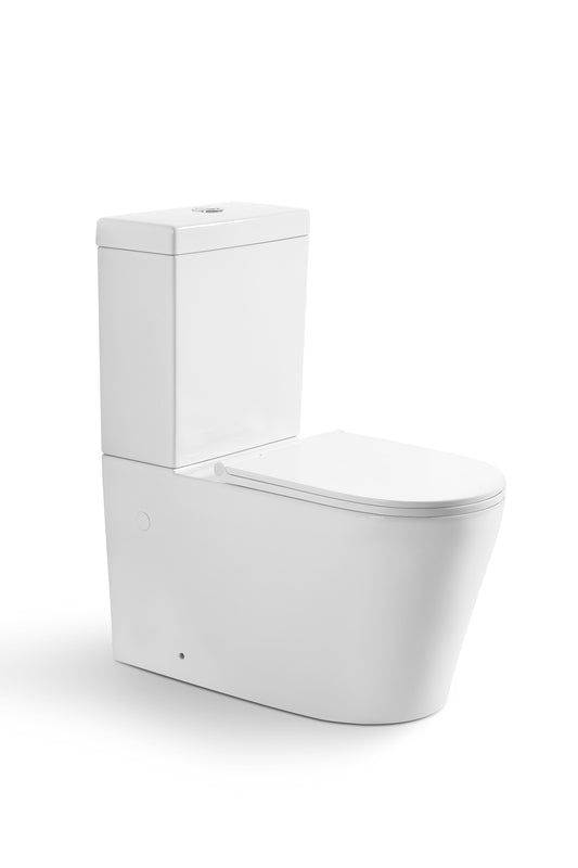 Stella Rimless Back-to-Wall Toilet Suite - Gloss White