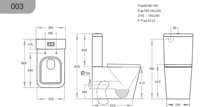Qubist  Back-to-Wall Toilet Suite - Gloss White