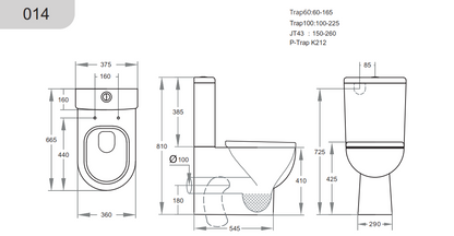 Mercury  Back-to-Wall Toilet Suite - Gloss White