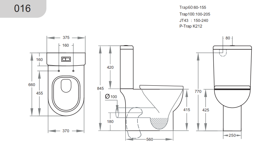 Theo  Back-to-Wall Toilet Suite - Gloss White