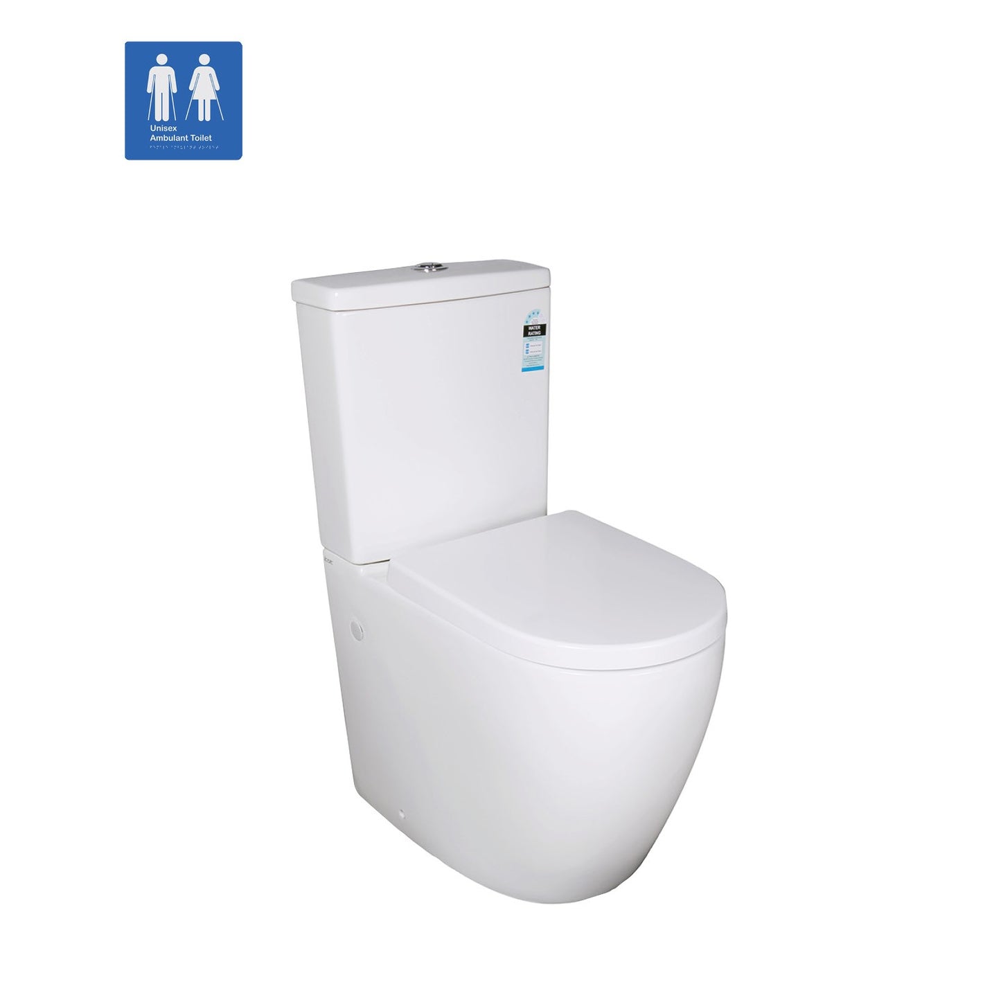 Elvera Box Rim Special Care Toilet Suite - Gloss White
