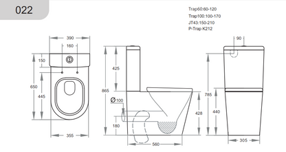 Livis Rimless Back-to-Wall Toilet Suite - Gloss White