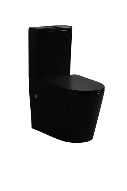 Avis Rimless Back-to-Wall Toilet Suite - Matte Black