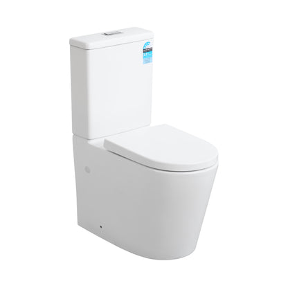 Alpha Tornado Rimless Back-to-Wall Toilet Suite - Gloss White