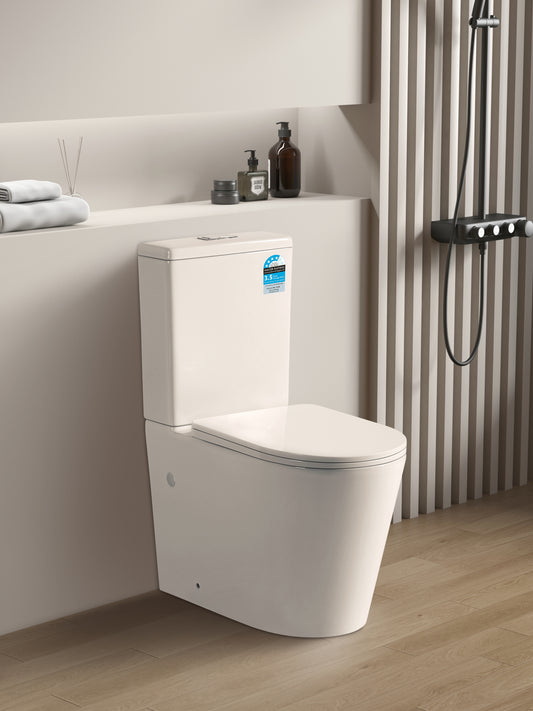 Alpha Tornado Rimless Back-to-Wall Toilet Suite - Gloss White