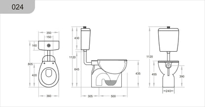 Calla  Special Care Toilet Suite - Gloss White