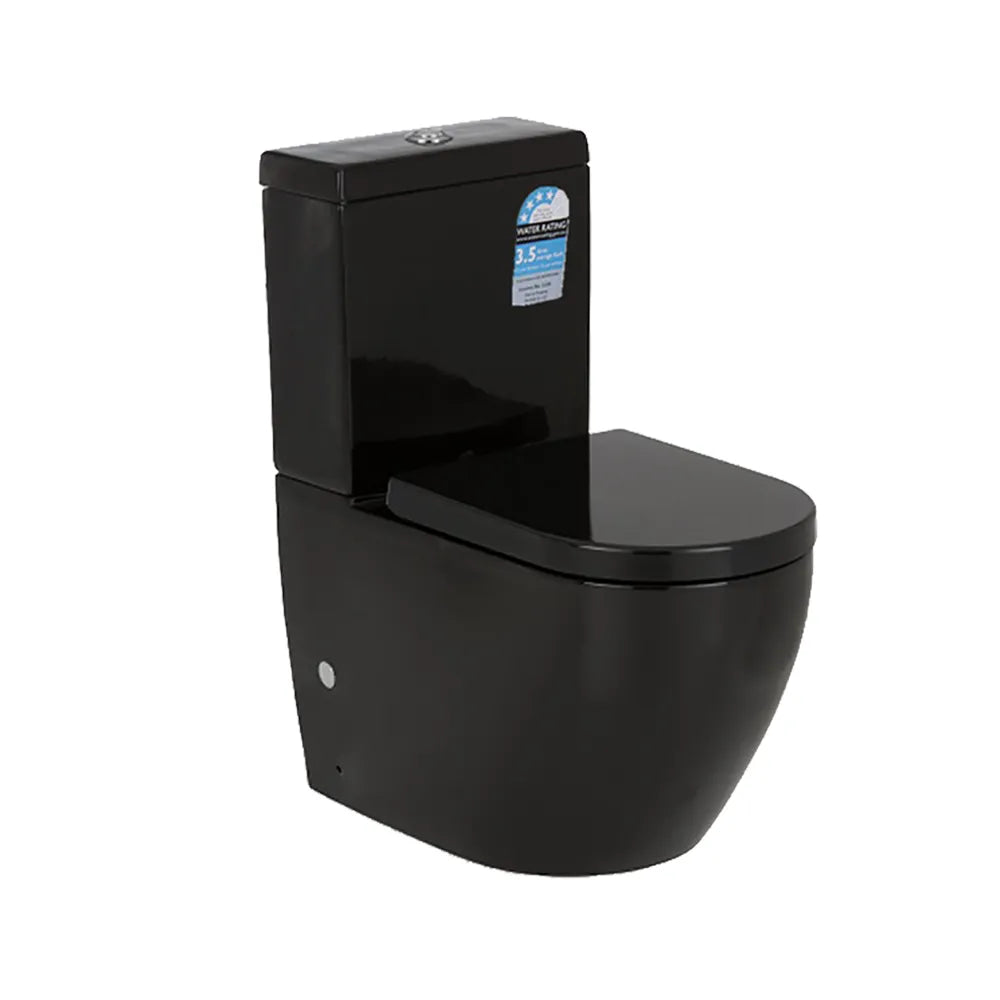 Veda Tornado Rimless Back-to-Wall Toilet Suite - Gloss White
