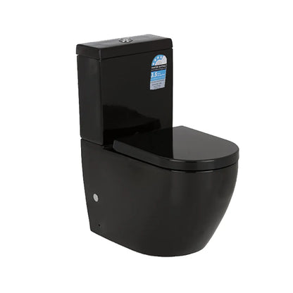 Veda Tornado Rimless Back-to-Wall Toilet Suite - Gloss White