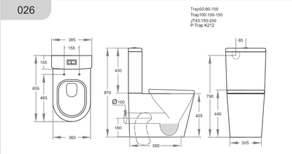 Vivid Tornado Rimless Back-to-Wall Toilet Suite - Gloss White