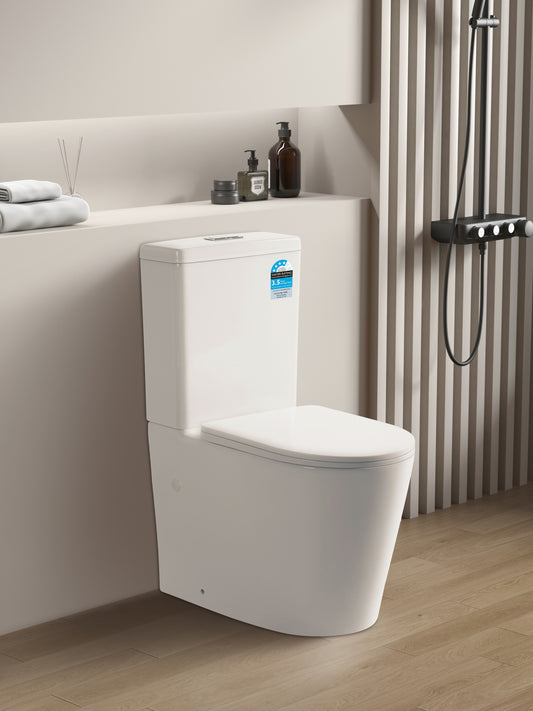 Vivid Tornado Rimless Back-to-Wall Toilet Suite - Gloss White
