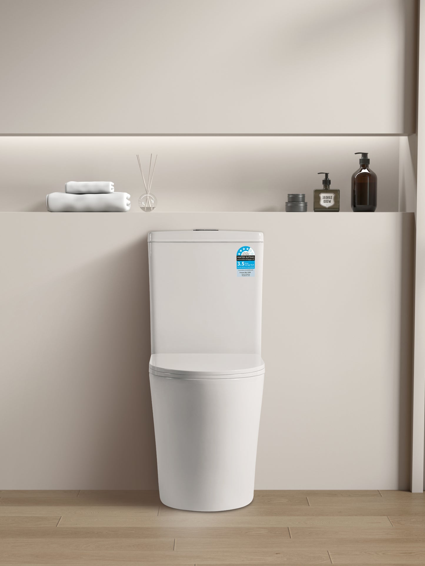 Vivid Tornado Rimless Back-to-Wall Toilet Suite - Gloss White