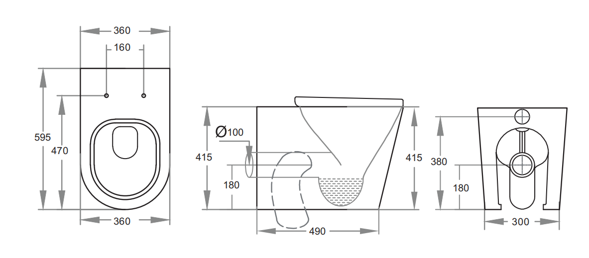 Avery Box Rim Wall Faced Floor Pan - Gloss White