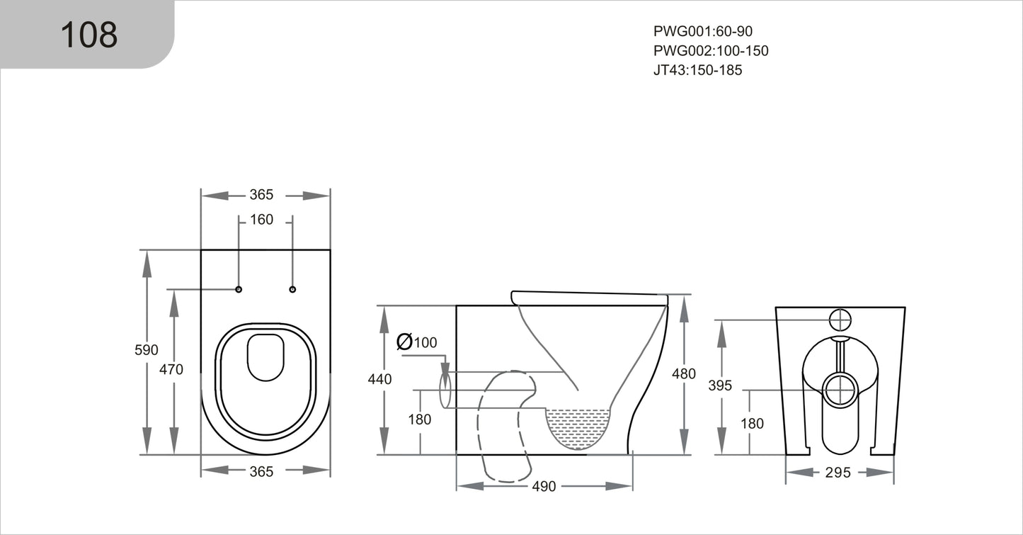 Zeus Tornado Rimless Wall Faced Floor Pan - Gloss White