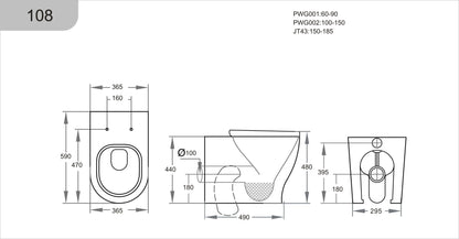 Zeus Tornado Rimless Wall Faced Floor Pan - Gloss White