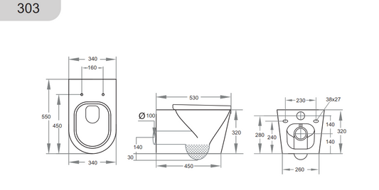 Qubist  Wall Faced Floor Pan - Gloss White