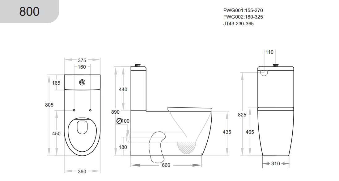 Asta Disable Rimless Toilet Rimless Flush Pan (KDK800P) with White Seat