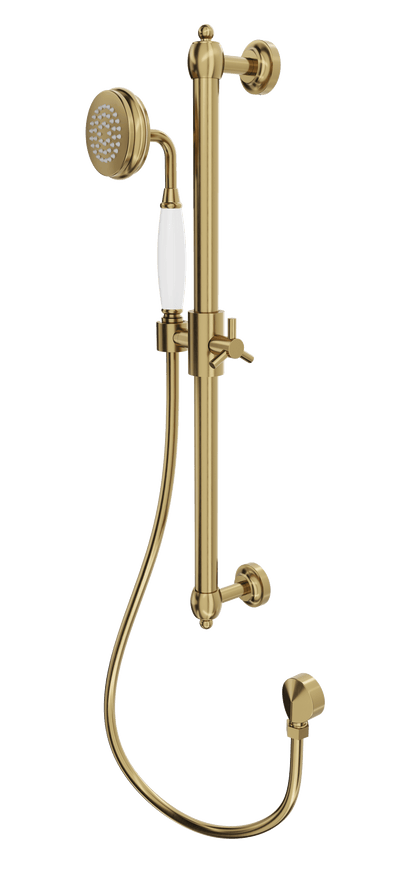 Klassique Sliding Shower Rail - Brushed Brass