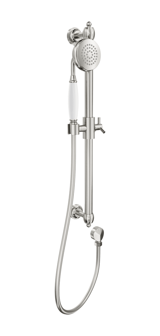 Klassique Sliding Shower Rail - Brushed Nickel