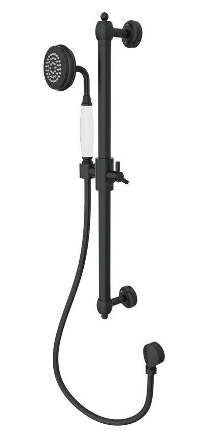 Klassique Sliding Shower Rail - Matte Black