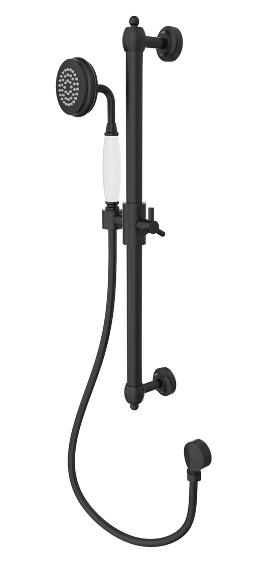 Klassique Sliding Shower Rail - Matte Black