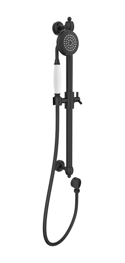 Klassique Sliding Shower Rail - Matte Black