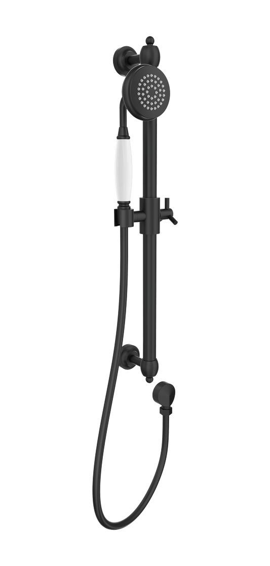 Klassique Sliding Shower Rail - Matte Black